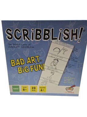 Scribblish! Family Drawing Game Ages 8+ 20 Min Playtime 4+ Players Spicy Doodles